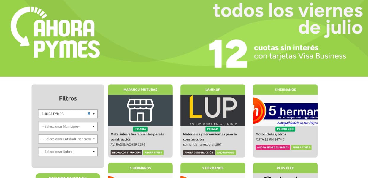 Imagen de portada para Ya está en vigencia el programa Ahora Pymes en Misiones: 12 cuotas sin interés entre empresas locales