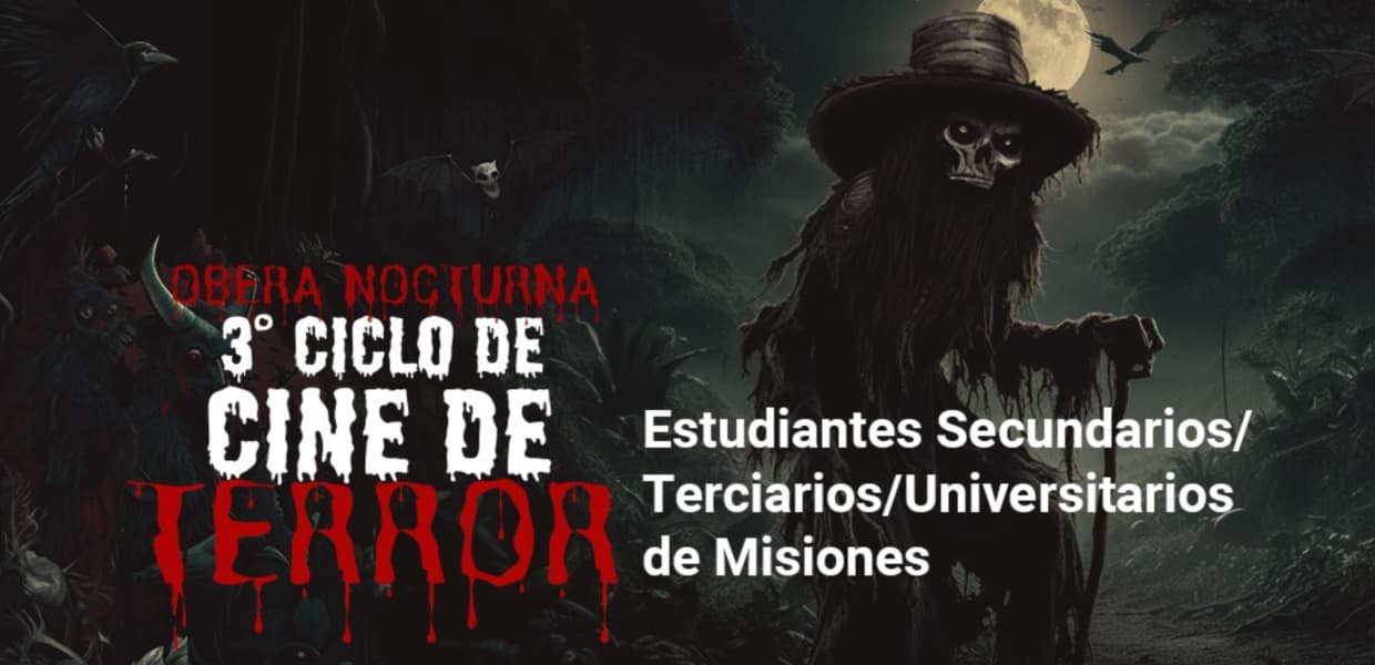 Imagen de portada para Oberá Nocturna 2025: Abren convocatoria para el 3er Ciclo de Cine de Terror