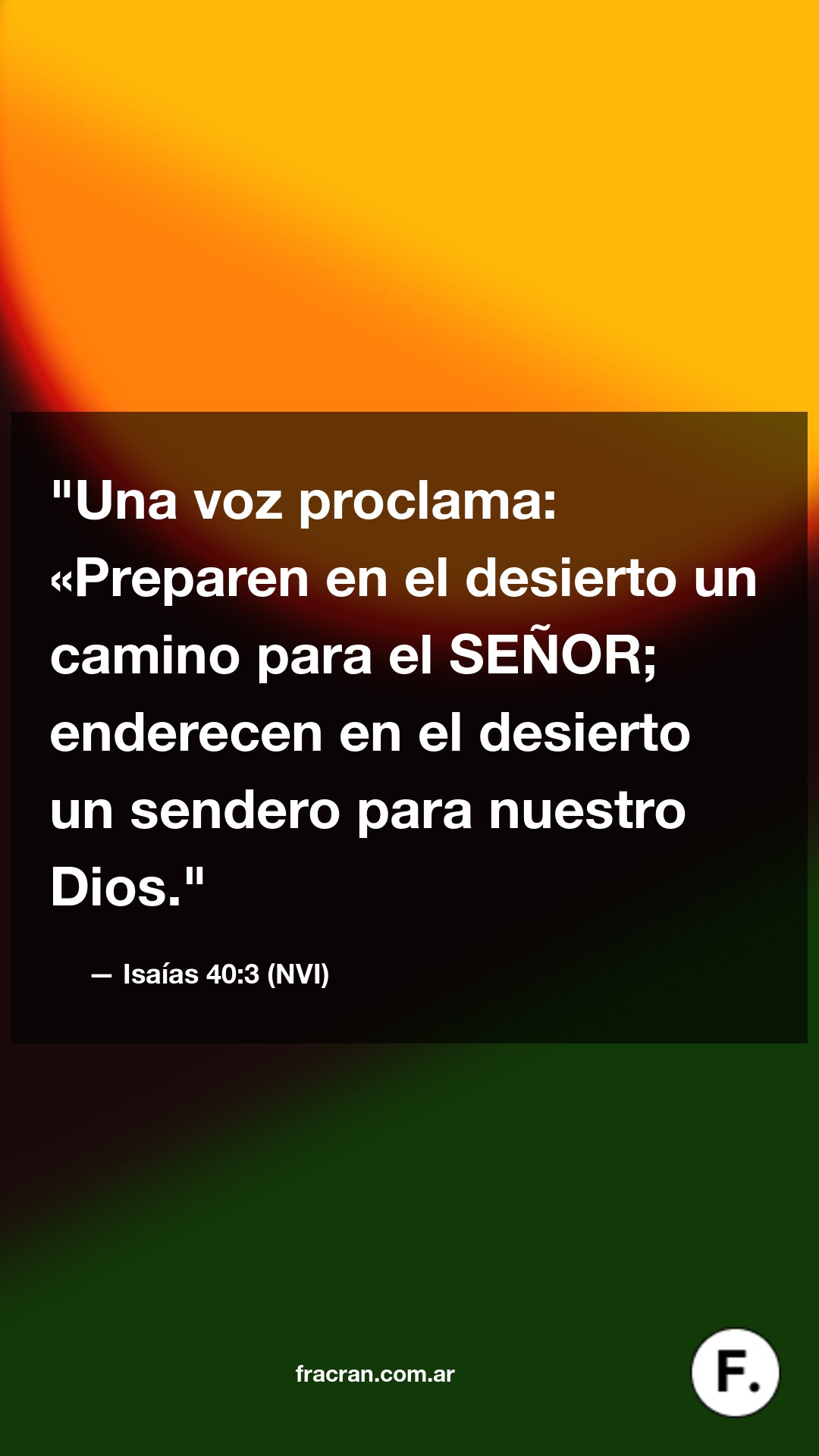 Versículo del Día: Isaías 40:3 (NVI)