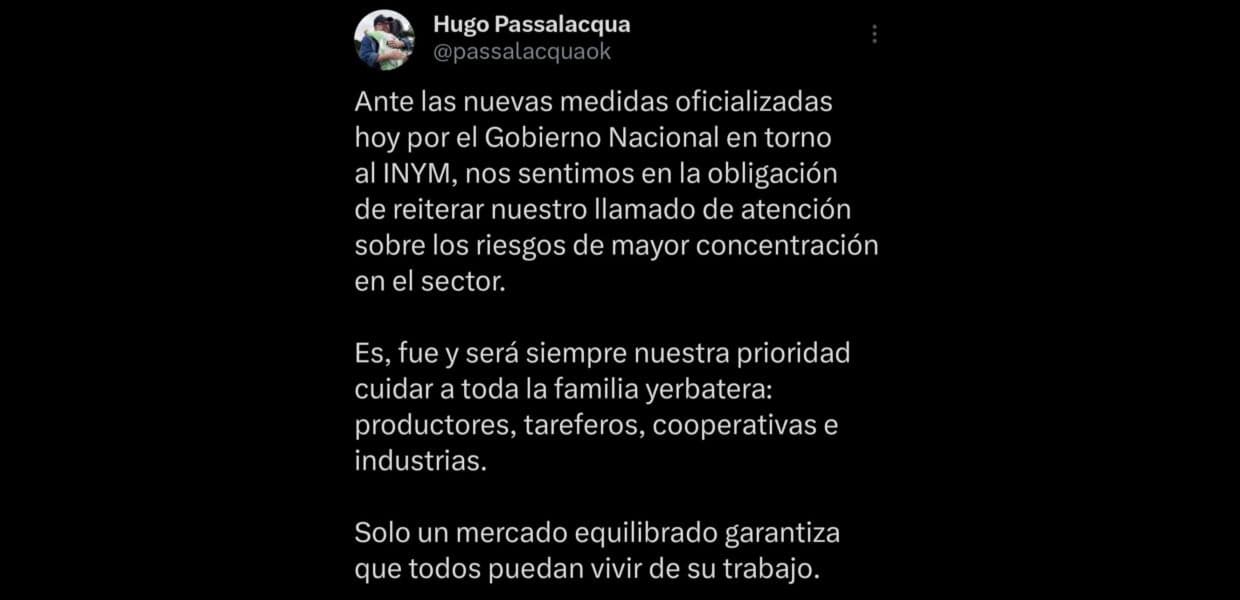 Imagen de portada para Misiones alerta por desregulación del INYM: riesgos para la yerba mate