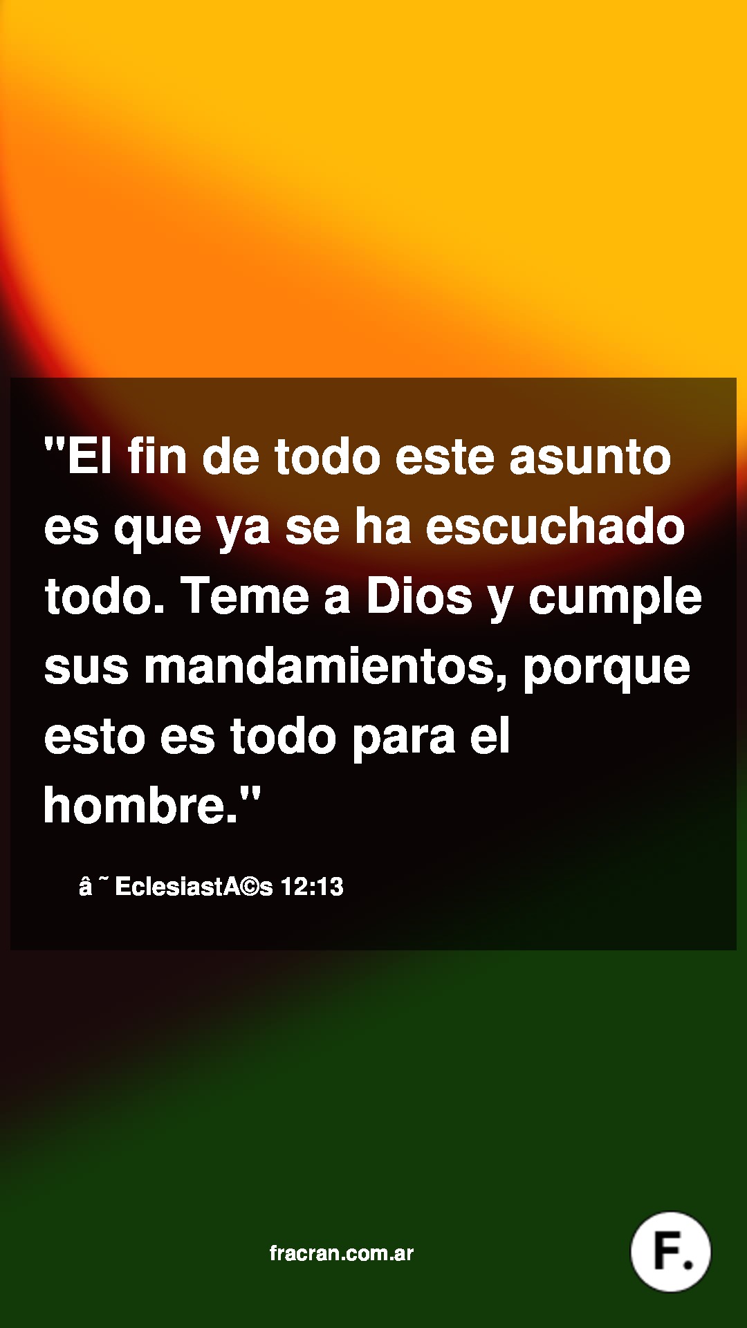 Versículo del día - Eclesiastés 12:13