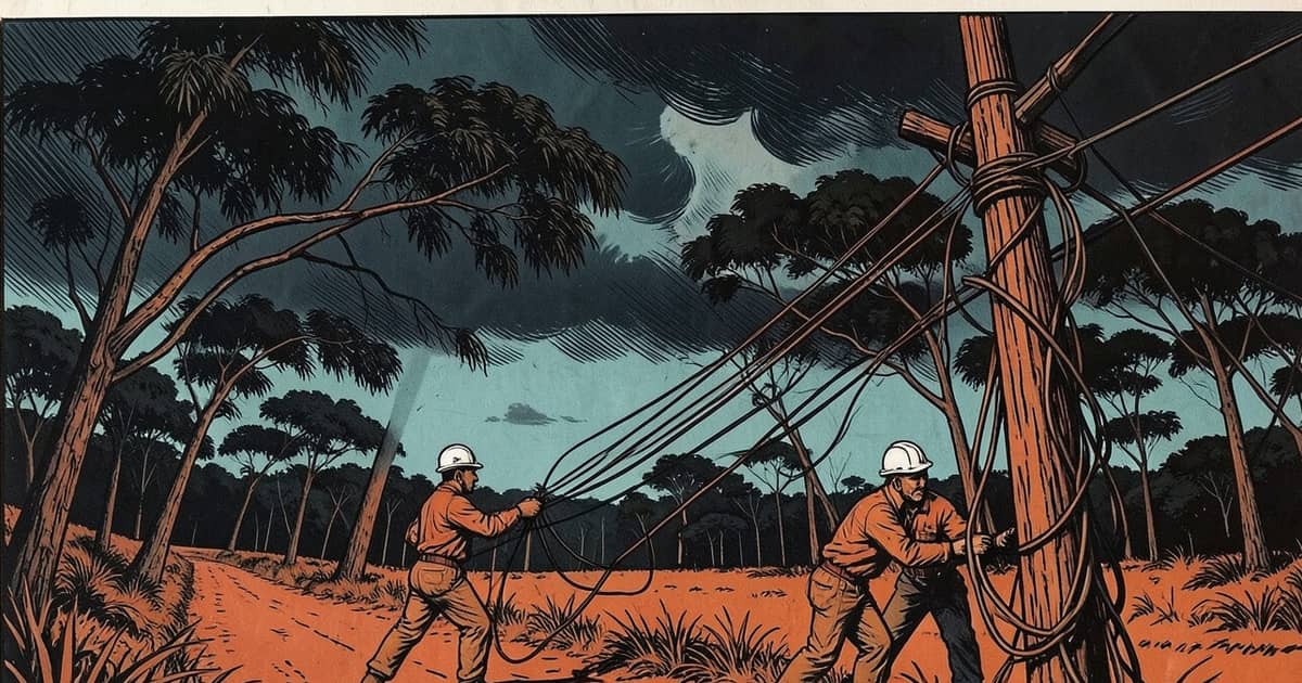 Ilustración editorial de portada sobre Energía de mi… sociedad anónima: radiografía de la empresa que nadie controla