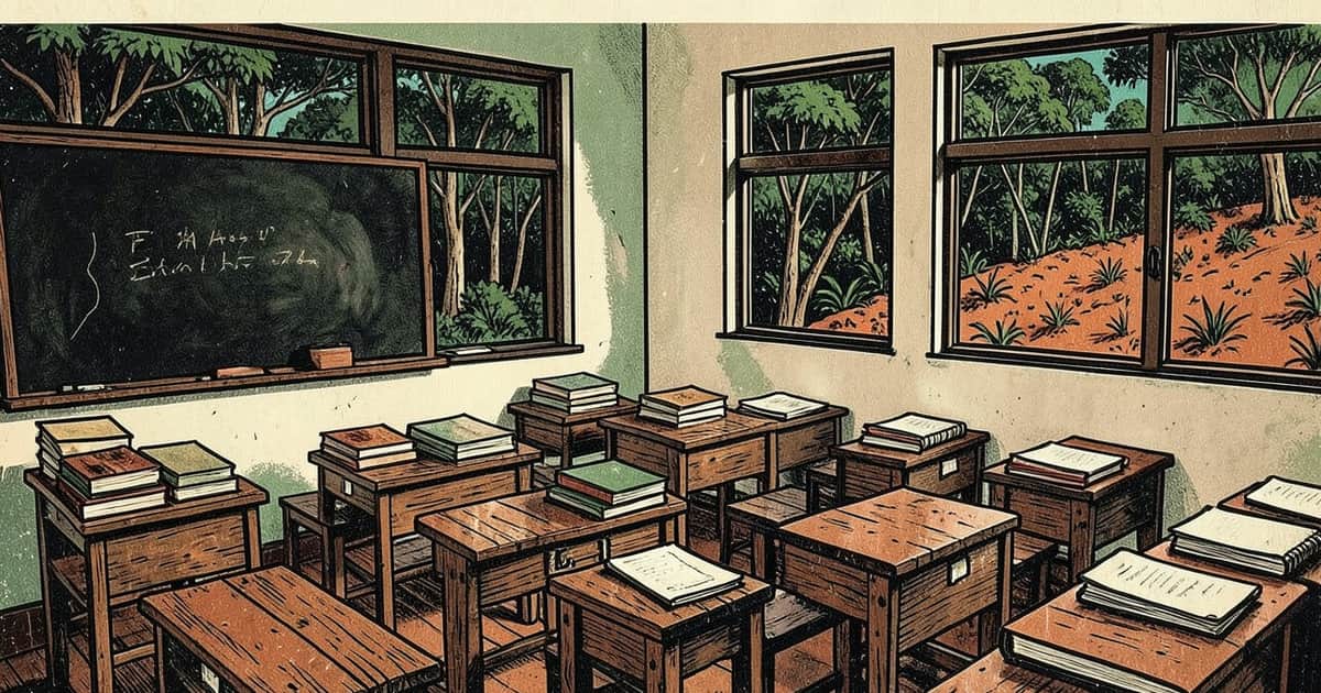 Ilustración editorial de portada sobre Paro universitario nacional afecta también a San Vicente