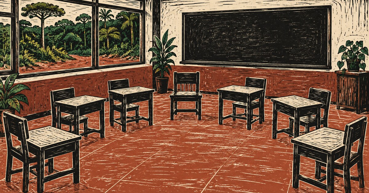 Ilustración editorial de portada sobre Misiones: las reglas escolares deben incluir a alumnos