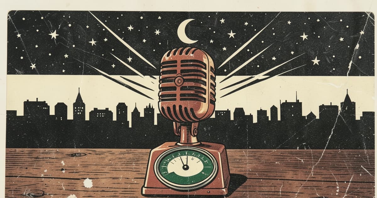 Ilustración editorial de portada sobre Murió Oscar González Oro, la voz de la radio argentina