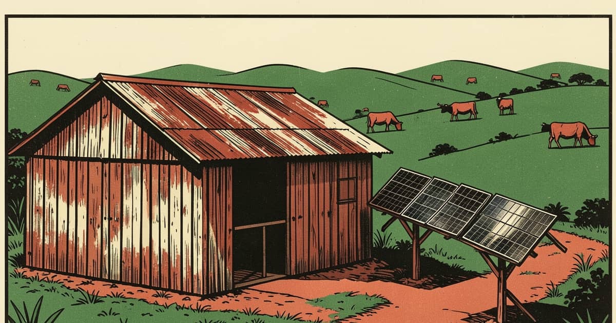 Ilustración editorial de portada sobre San Vicente y El Soberbio: la luz golpea a los tambos