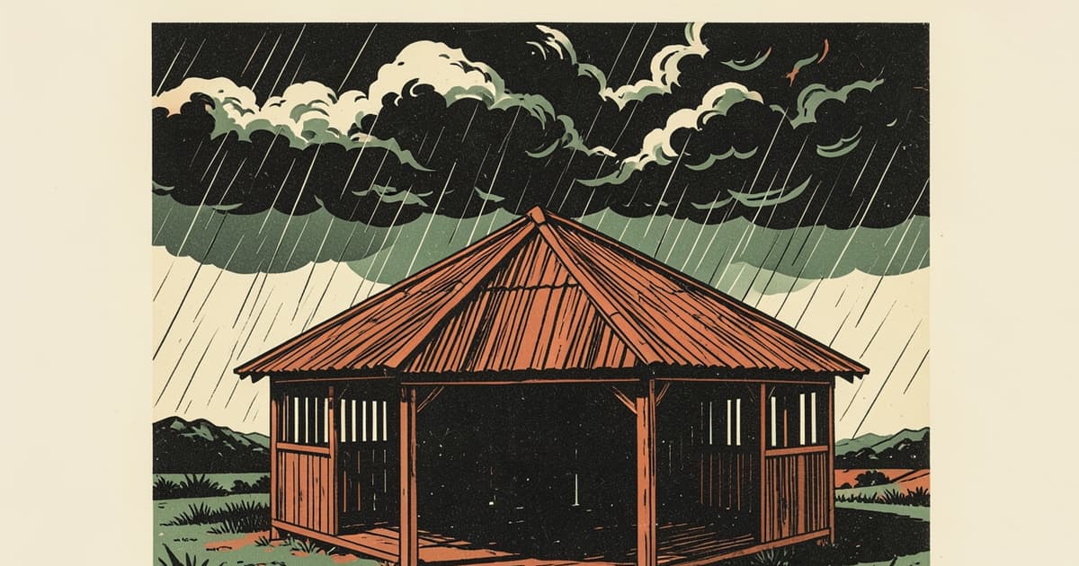 Ilustración editorial de portada sobre Misiones pide fondos por El Niño, pero el FONEDA no llegó